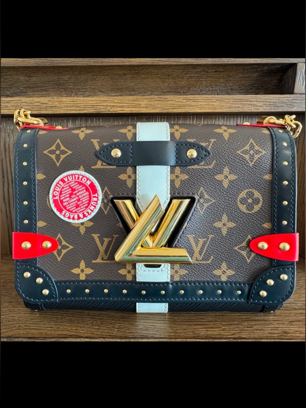 Louis Vuitton Limited Edition Monogram Complice Trunks and Bags Twist MM bag